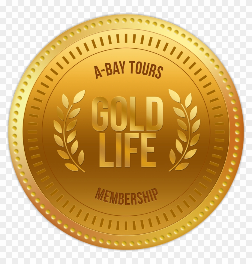 A-baytours Gold Life Membership Ticket - Coin Clipart