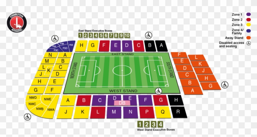Full - Charlton Athletic Seating Plan Clipart #3627883