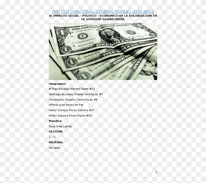 Docx - United States Dollar Clipart #3627919