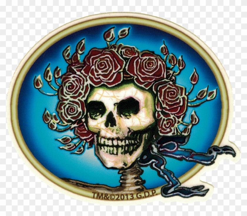 Grateful Dead Skull & Roses - Grateful Dead Skull And Roses Clipart #3627948