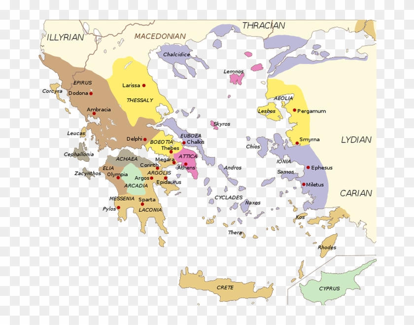 This Is A Map Of Ancient Greece - Black And White Greece Map Clipart