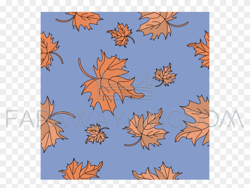 Red Maple Leaves Autumn Seamless Pattern Vector Illustration - Maple Leaf Clipart #3628054