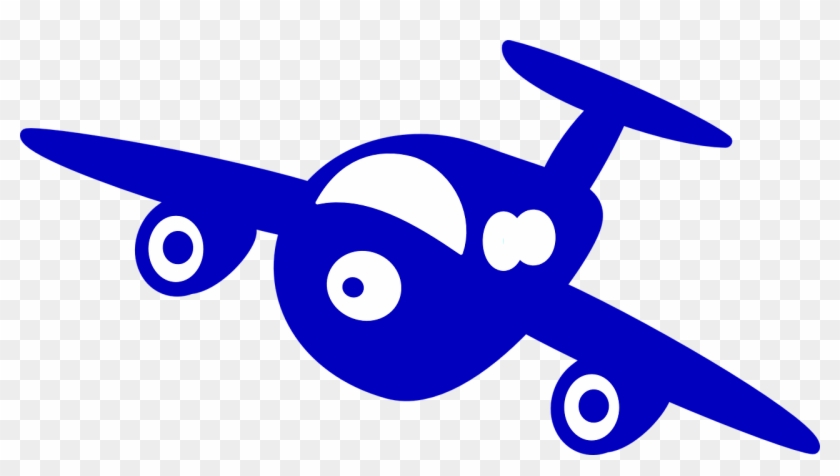Plane Blue Front Cartoon Fly Png Image - Avião Desenho Animado Png Clipart #3628088