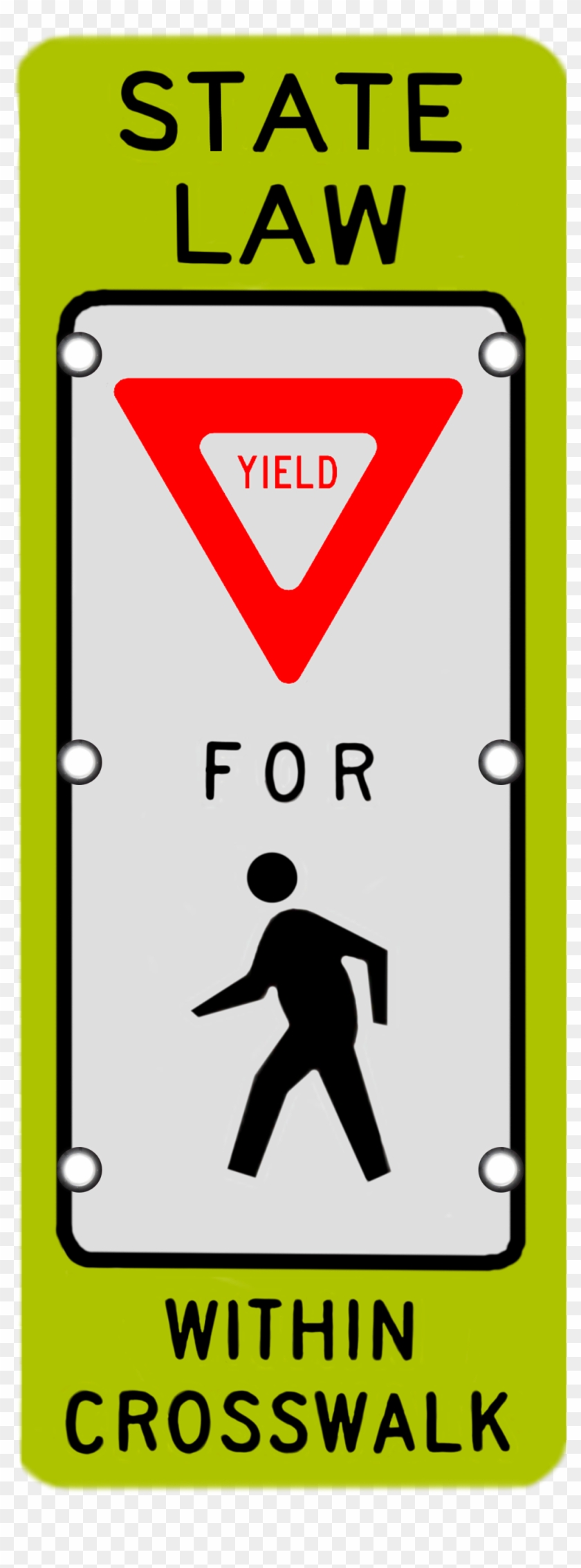 Image Logo For Lighted Roadway Signs - Yield For Pedestrians Sign Clipart #3628165