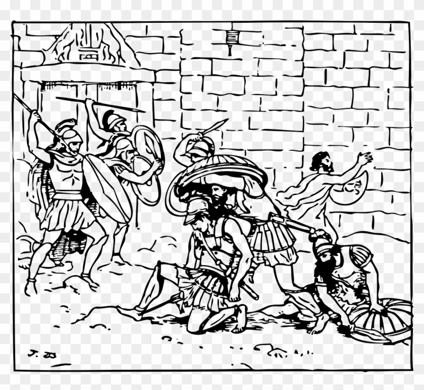 Greece,ancient World,spears, - Death Of Achilles Clipart #3628205