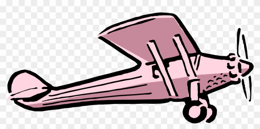 Vector Illustration Of Charles Lindbergh Completes - Charles Lindbergh Plane Cartoon Clipart
