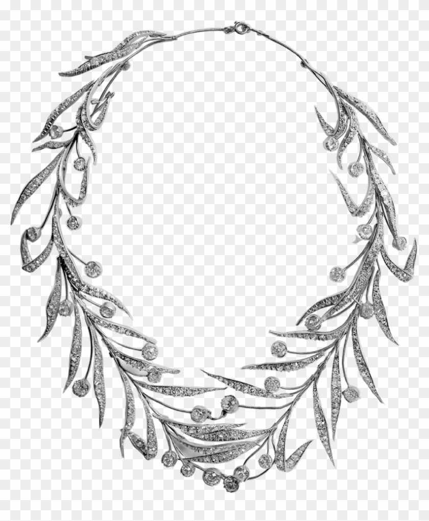 Laurel Necklace, Joseph Chaumet, Circa - Drawing Clipart #3629051