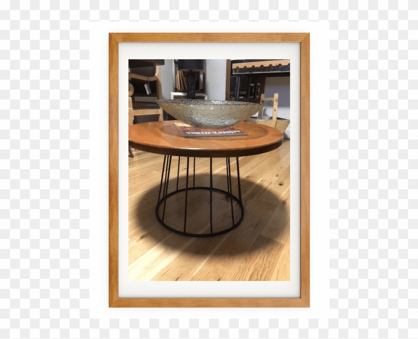 New Metal Base With Old Pine Top - End Table Clipart #3629074