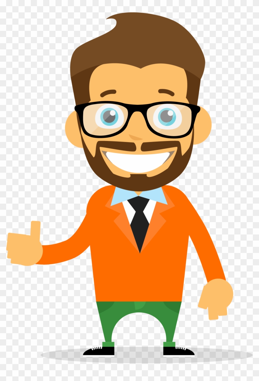 Cartoon Person Waving - Ocean First Bank Clipart