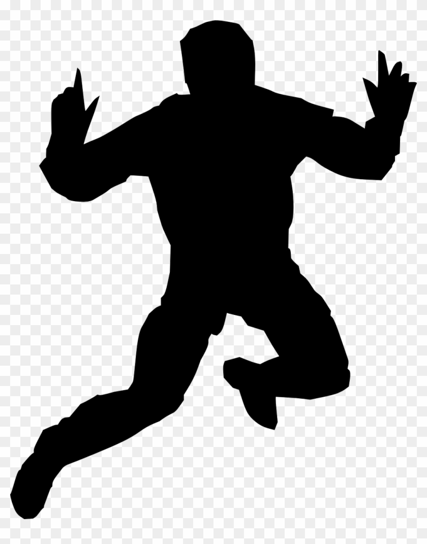 Jump Man Silhouette - Person Jumping Clipart - Png Download #3629527