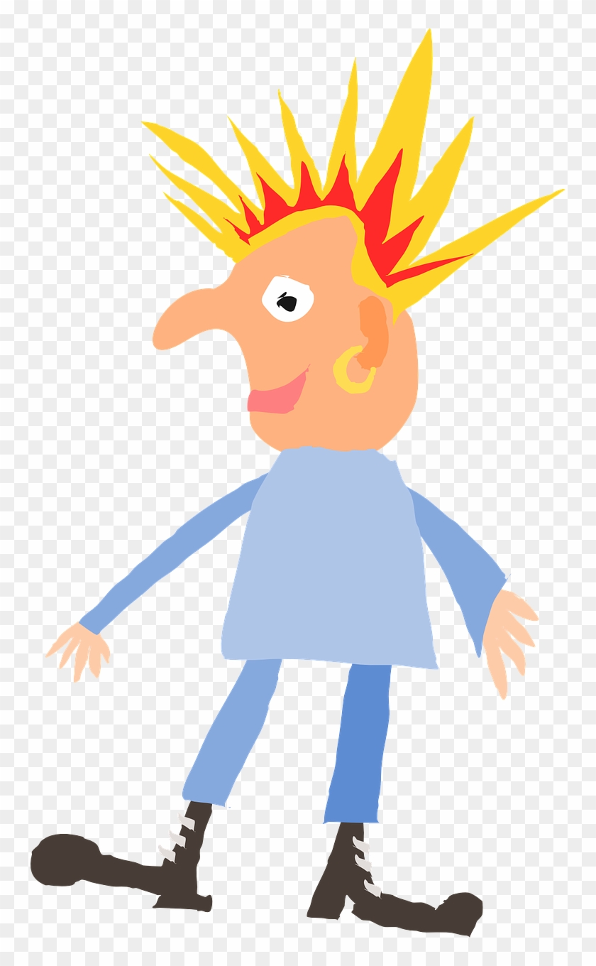 Punk Rock Man Funny Png Image - Punk Rocker Clipart Transparent Png #3629716