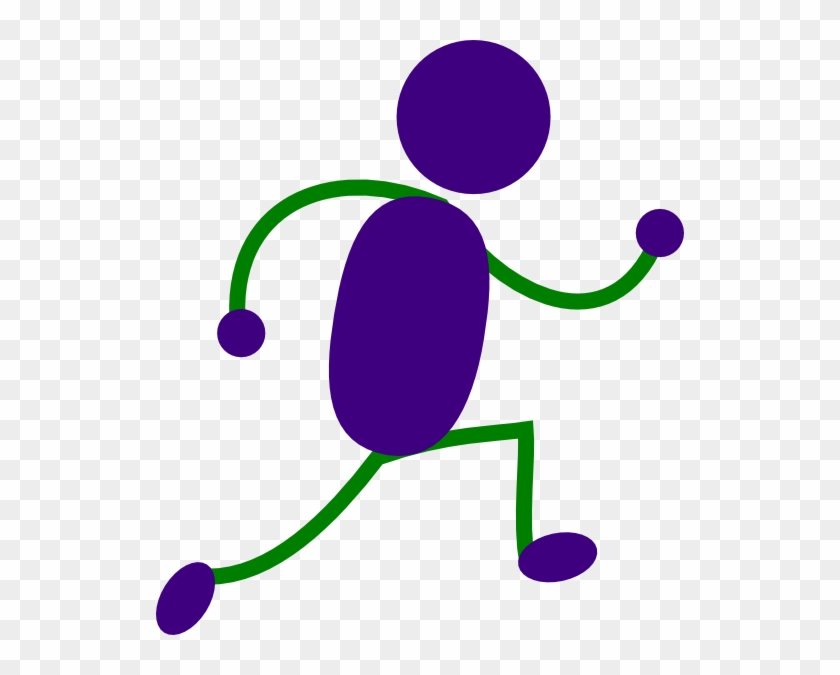 Easy Vector Cartoon Person - Person Running Clipart - Png Download