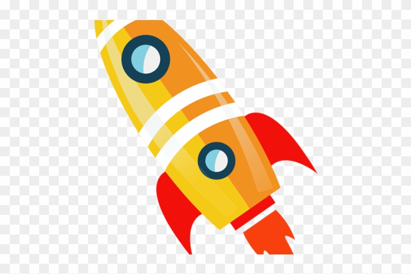 Flames Clipart Rocket Booster - Cartoon Flying Rocket Png Transparent Png #3629943