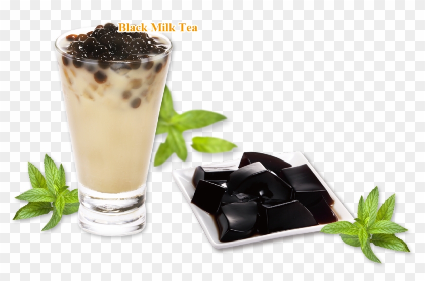 Milk Tea Grass Jelly Transparency Clipart #3630107