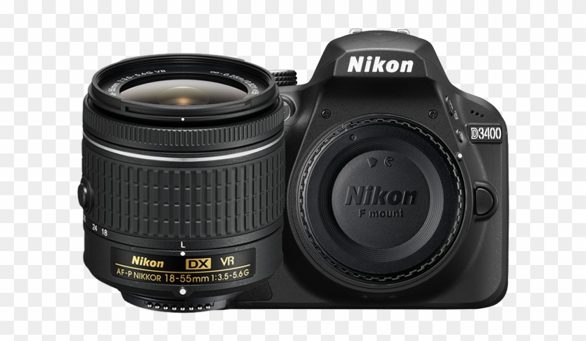 Nikon D3400 With Af P 18 55mm Dx Vr Lens - Nikon D3400 Kit 18 55 Clipart