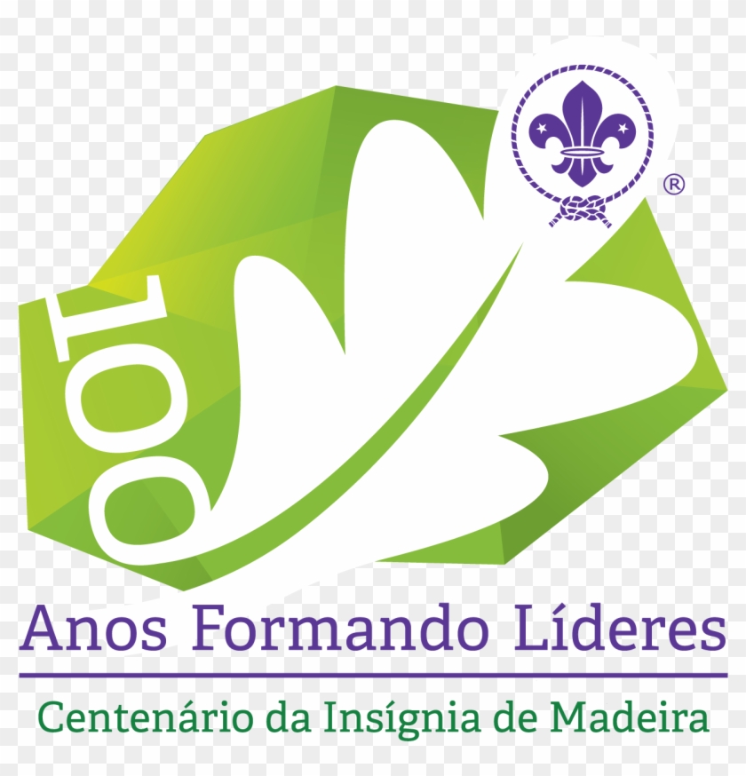 Logo Do Centenário Da Insígnia De Madeira - Flor De Lis Scout Clipart #3630523