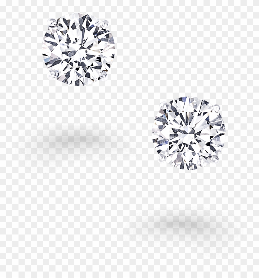 A Pair Of Classic Graff Round Diamond Stud Earrings - Diamond Clipart #3630790