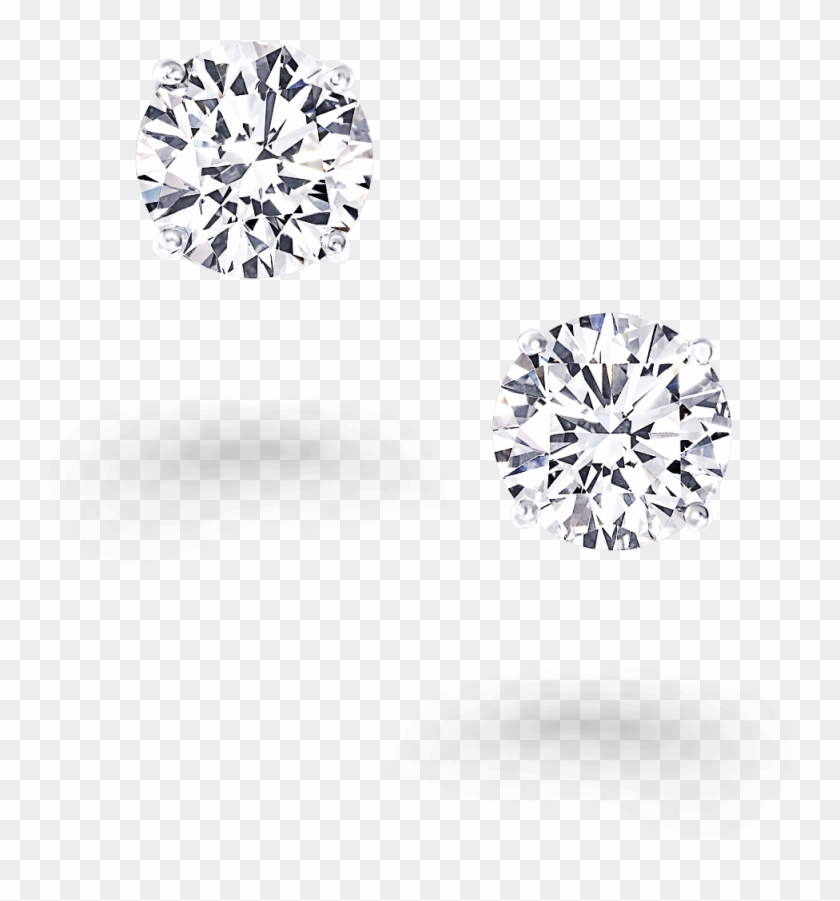 A Pair Of Classic Graff Round Diamond Stud Earrings - Diamond Clipart