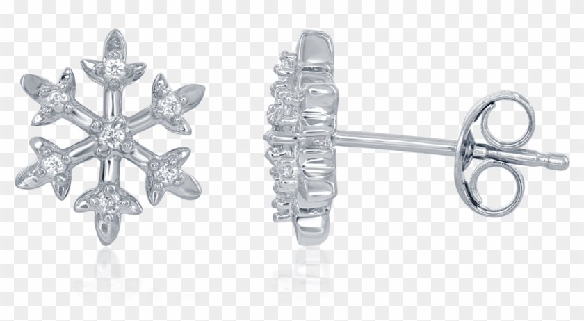 Enchanted Disney's Elsa Sterling Silver 1/15ctw Diamond - Earring Clipart