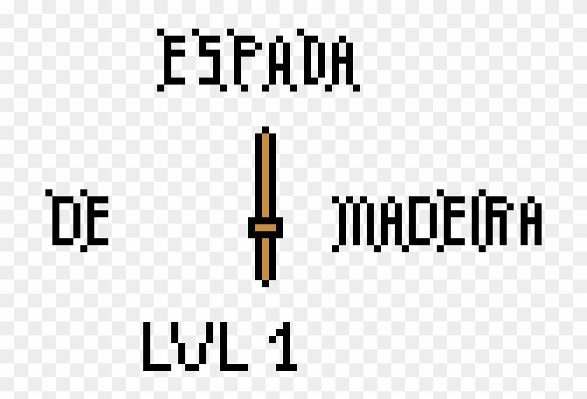 Espada De Madeira Lvl - Budak Skema Clipart