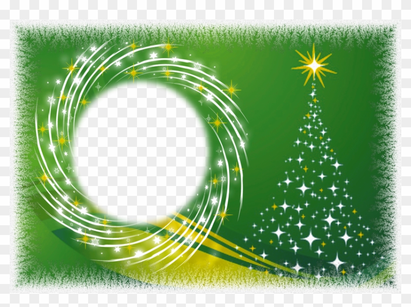 Green Christmas Png Photo Frame - Christmas Tree Background Clipart