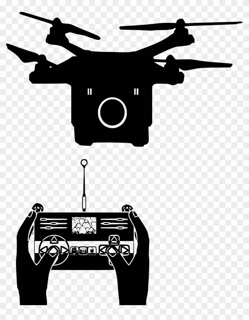 This Free Icons Png Design Of Drone Outline - Dji Drone Phantom Silhouette Clipart #3631722