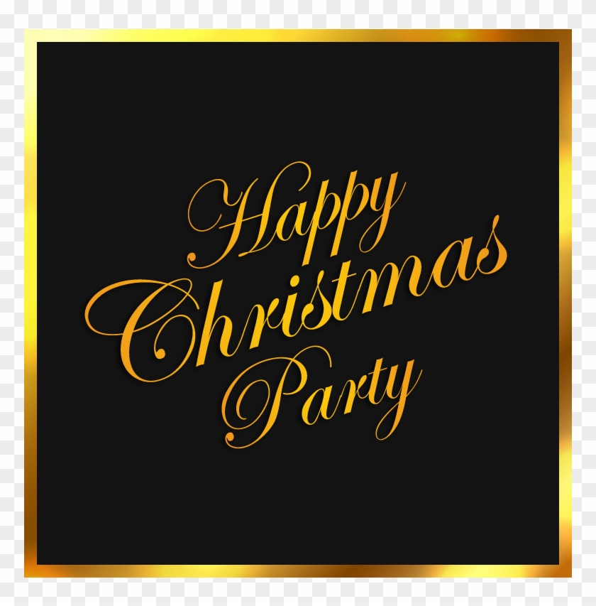Gold Frame Christmas Png Images - Calligraphy Clipart #3631821