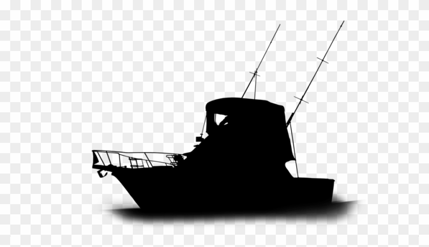 Fishing Boat Silhouette - Boat Clipart