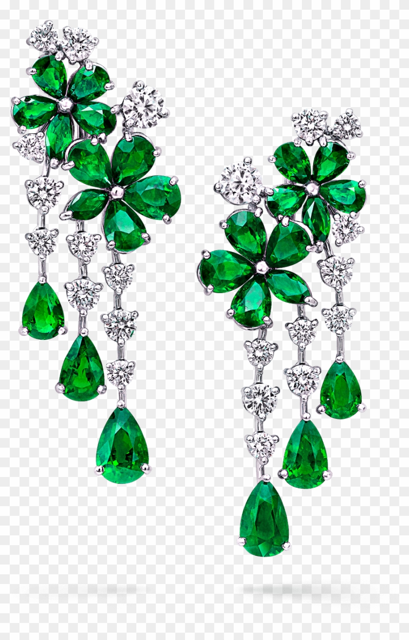 A Pair Of Graff Emeralds And Diamonds Carissa Double - راس السنه 2019 Clipart