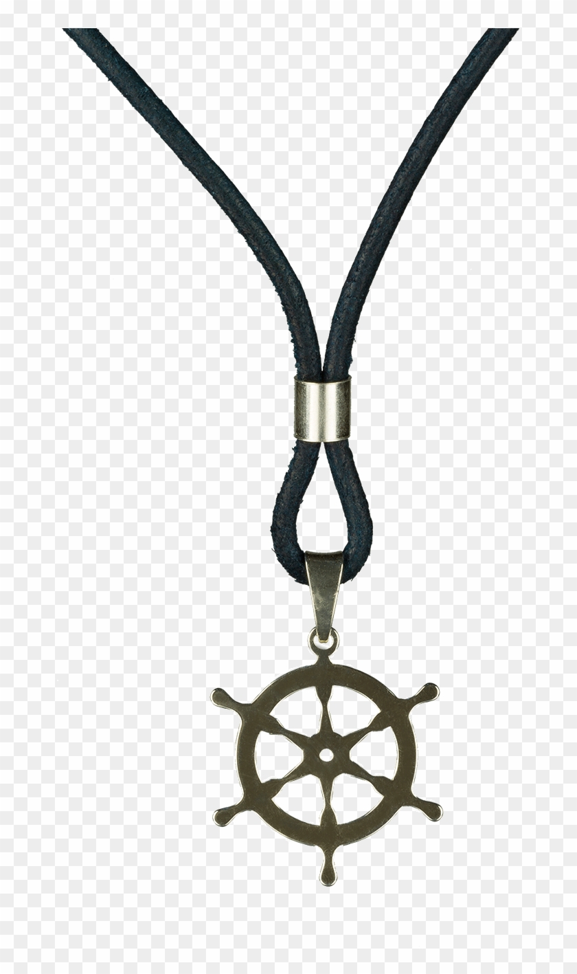 Colgante Timon Plata Cuero Azul - Collar Timon Png Clipart