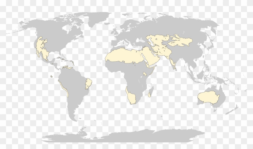 Deserts And Xeric Shrublands - India And Canada Map Clipart