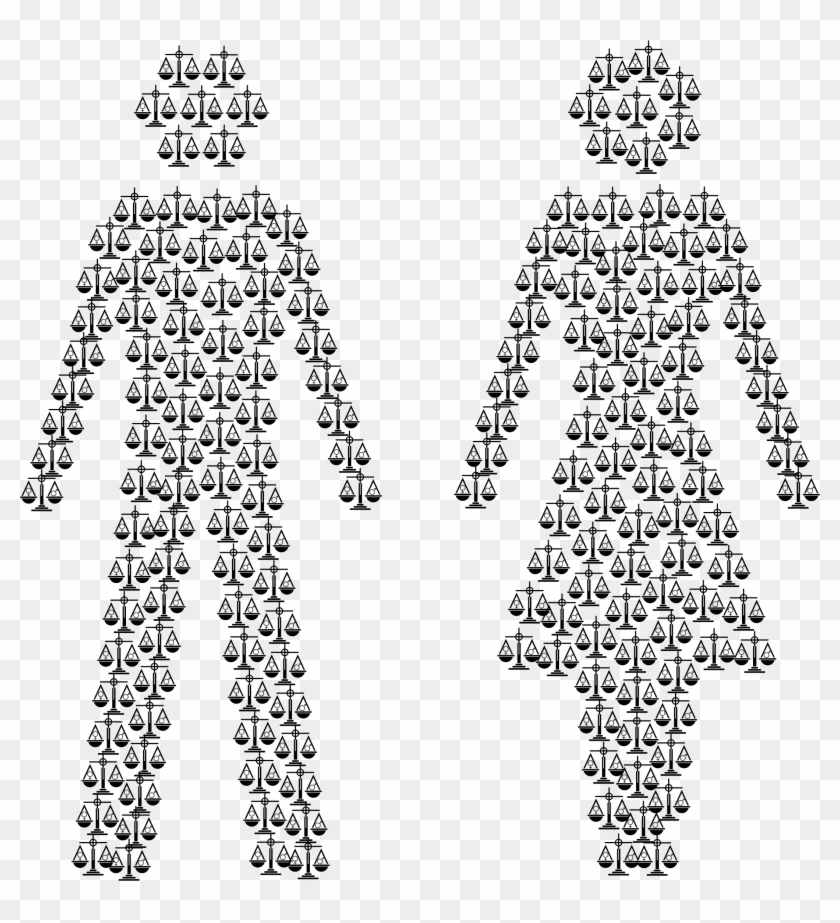 Stick Figure Clipart - Gender Equality Figures - Png Download #3634442