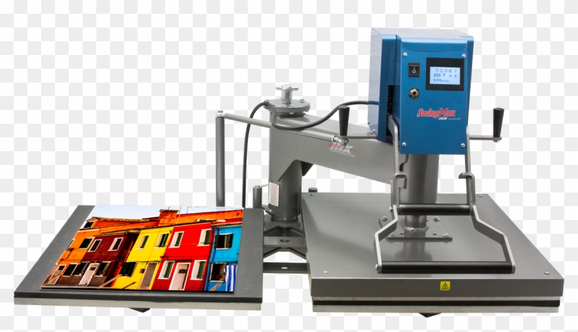 Double Platen Heat Transfer Press - Machine Tool Clipart