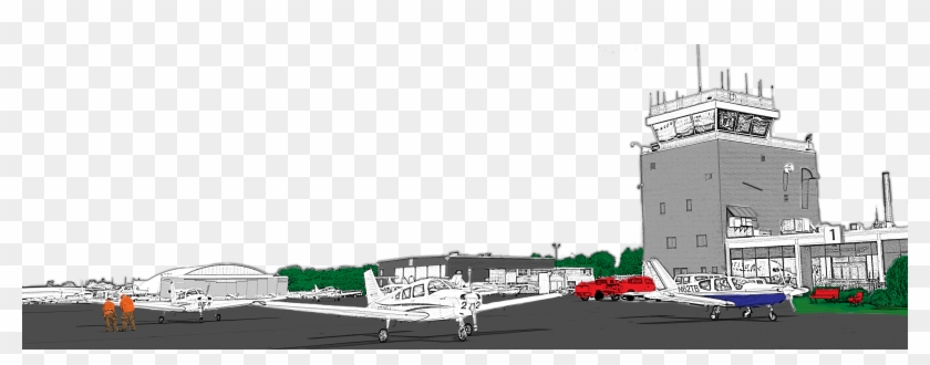 Hangar Cartoon - Light Aircraft Clipart