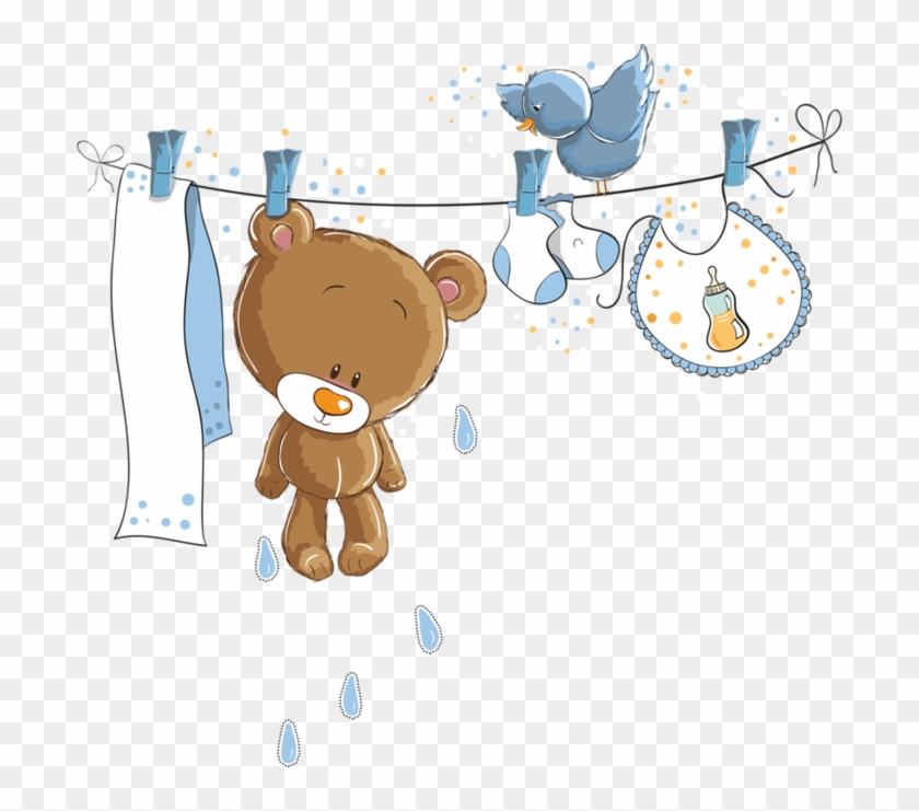 Clip Art Transparent Boy Baby Shower Clipart - Cute Bear Baby Png