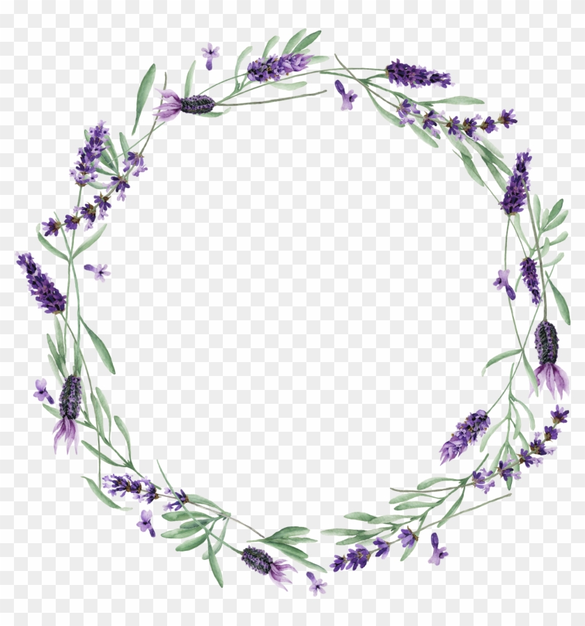 Lavendar Wreath Transparent , Png Download - Lavender Clipart #3635588