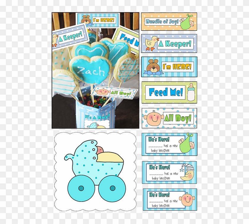 Boy Baby Shower Ideas Cookie Gram "it's A Clipart #3635716