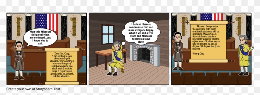 Missouri Compromise Comic Strip - Compromise Of 1850 Comic Strip Clipart