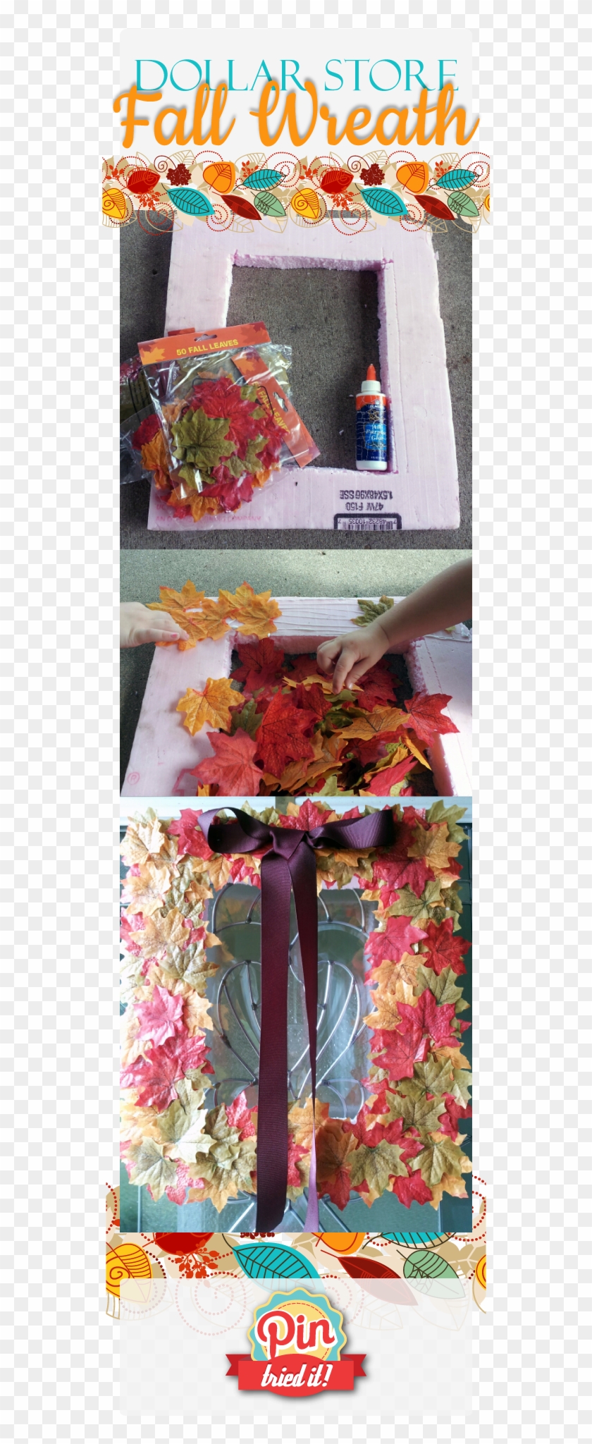 Fall Leaf Wreath - Artificial Flower Clipart