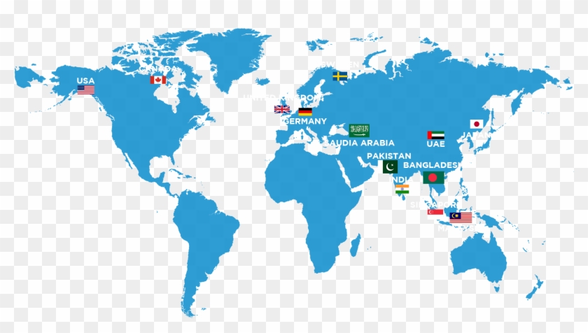 Global Delivery Network - Simple World Map Png Clipart #3635939