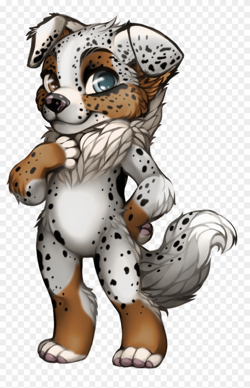 Australian Shepherd Puppy - Illustration Clipart