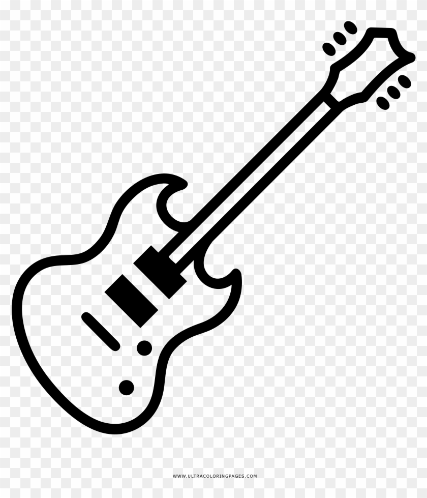 Dibujo De Guitarra Eléctrica Para Colorear - Guitarra Eléctrica Para Colorear Clipart