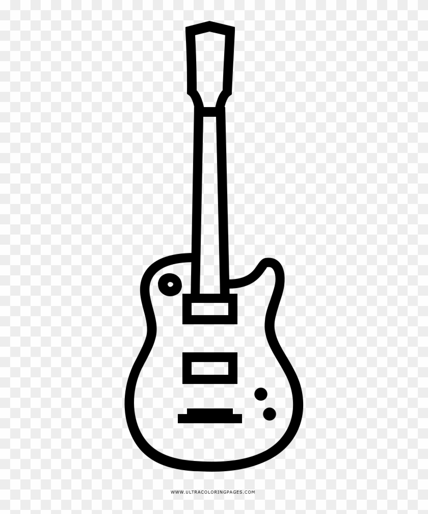 Guitarra-eléctrica Página Para Colorear - Guitarra Electrica Para Dibujar  Clipart (#3636827) - PikPng