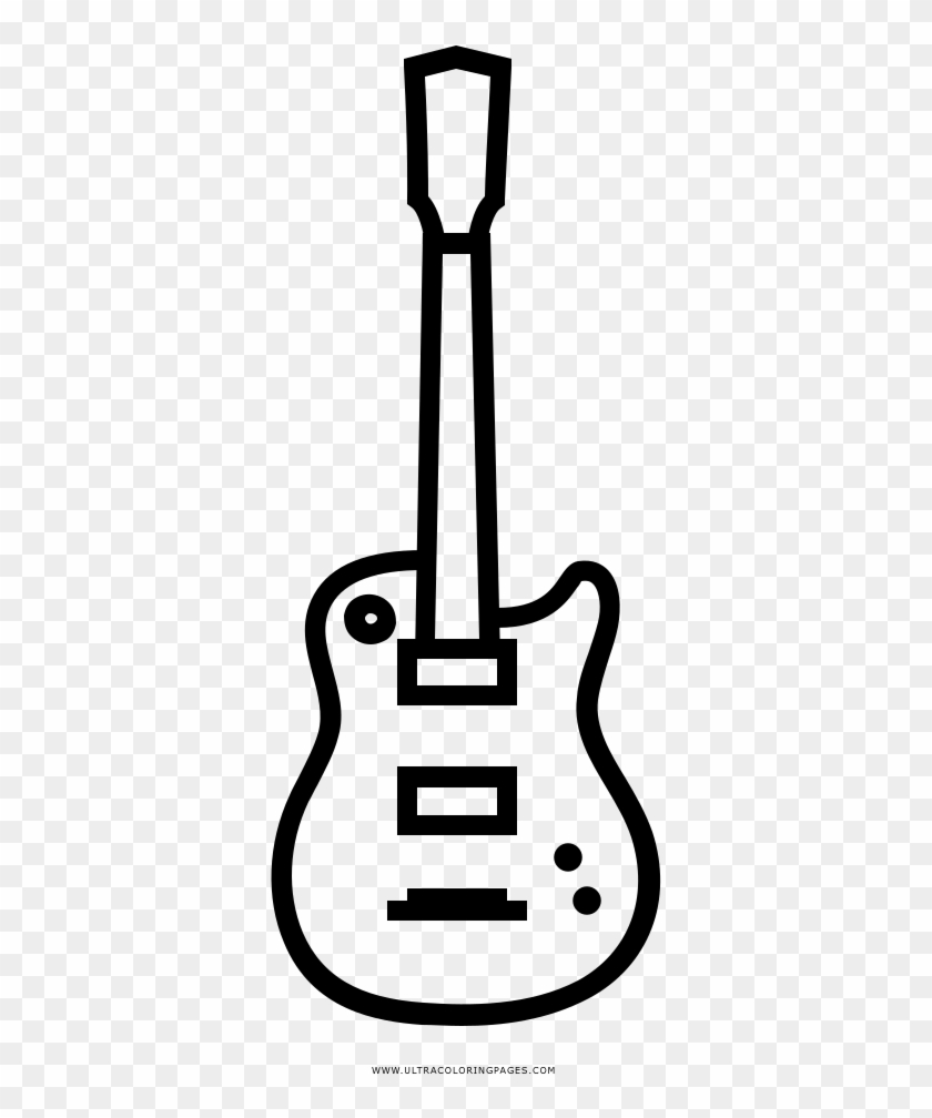 Guitarra-eléctrica Página Para Colorear - Guitarra Electrica Para Dibujar Clipart #3636827