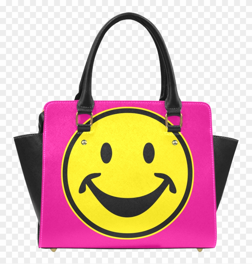 Funny Yellow Smiley For Happy People Classic Shoulder - Handbag Clipart #3636866