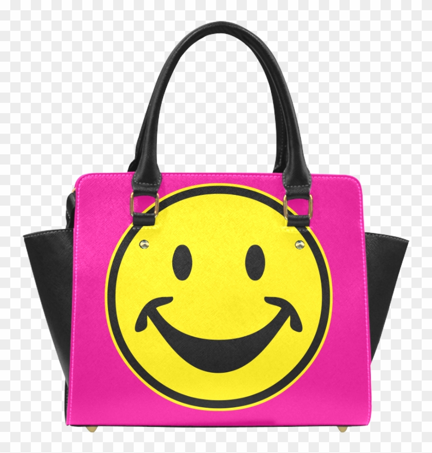 Funny Yellow Smiley For Happy People Classic Shoulder - Handbag Clipart #3636866