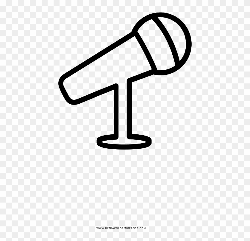 Microphone Coloring Page - Micrófono Para Colorear Clipart
