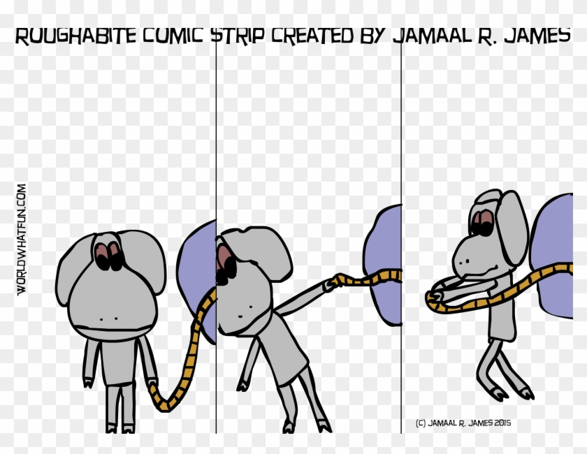 Roughabite Comic Strip Created By Jamaal R - Cartoon Clipart
