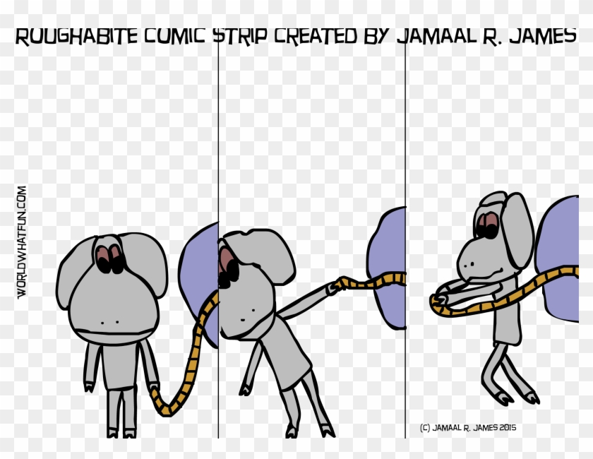 Roughabite Comic Strip Created By Jamaal R - Cartoon Clipart #3637131