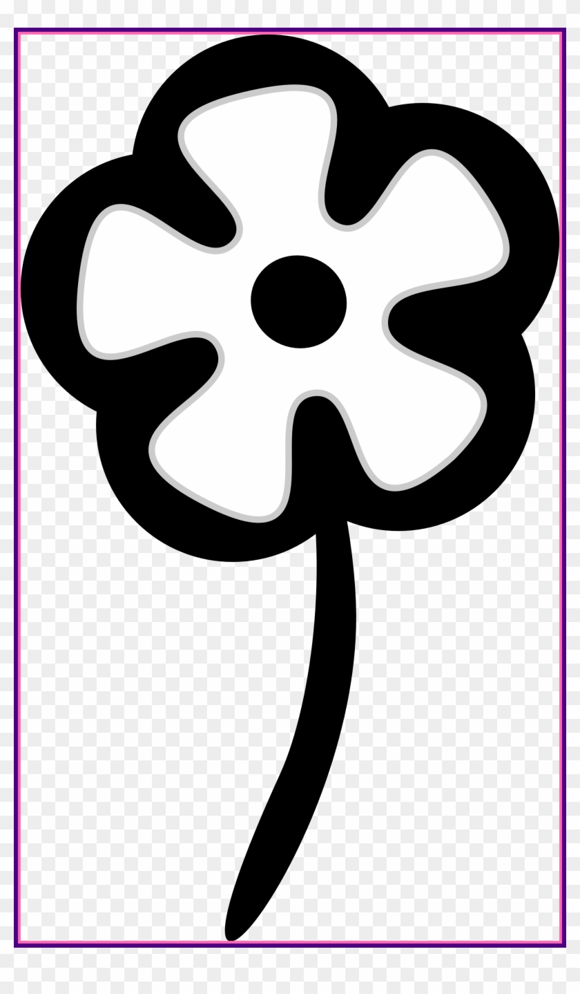 Marvelous Sun Flower Clipart Black And White Best Picture - Цветы Чернобелые Пнг - Png Download #3638020